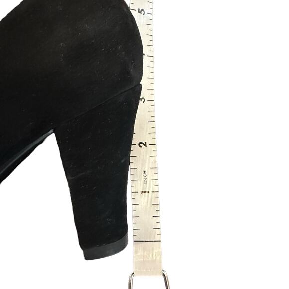 Aerosoles Heelrest Black Suede Round Toe Comfort Stacked 3" Heel sz 5.5 NWOT - Picture 5 of 13